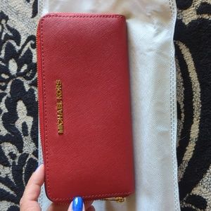 Michael Kors Red leather wallet